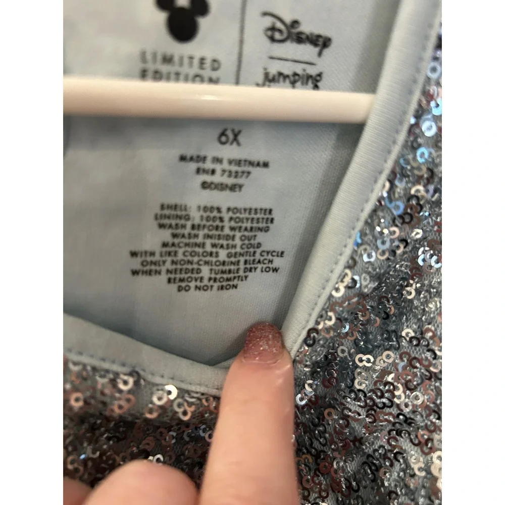 Disney Jumping Beans Dress‎ Blue Sequin Tulle Limited Edition Party Frozen 6X